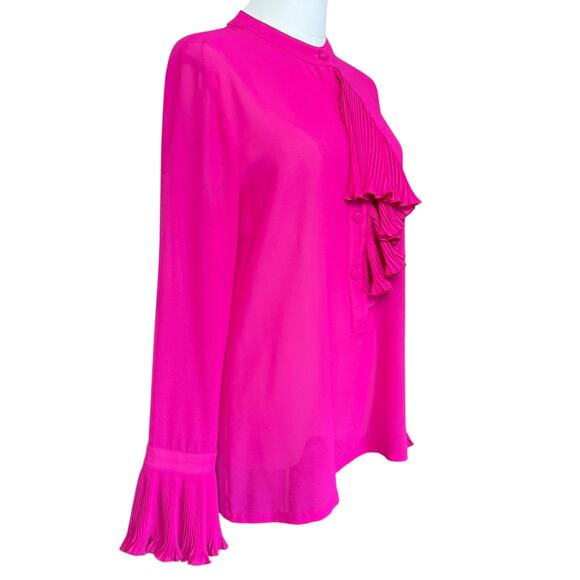 Gucci Silk Blouse Pink Partial Button Closure M Tag was Remove Good Condition - Picture 2 of 8